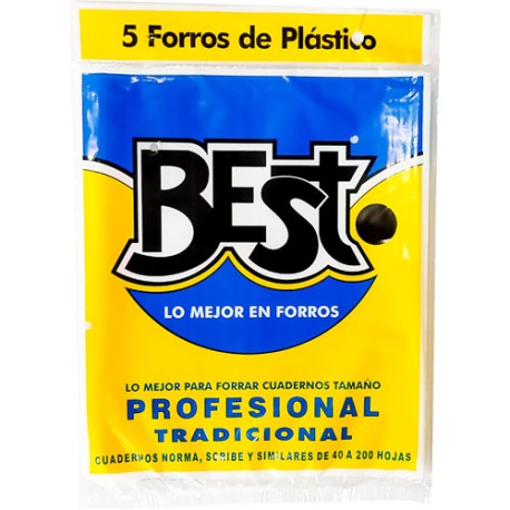 Forro de plástico transparente Best profesional 5 piezas