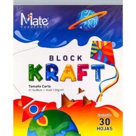 Block escolar Mate Kraft 21.5x28cm 30 hojas