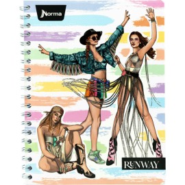 Cuaderno profesional Norma Runway doble arillo cuadro grande 100 hojas