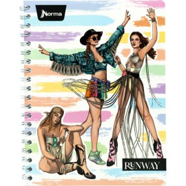 Cuaderno profesional Norma Runway doble arillo cuadro chico 100 hojas