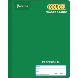 Cuaderno cosido profesional Norma Color 360 cuadro grande 100 hojas