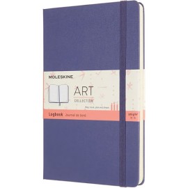 Moleskine Libreta 13X21Cm Hoja De Puntos Logbook Art, Pasta Dura, Color Violeta