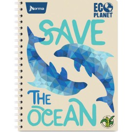 Cuaderno profesional de raya Norma Ecoplanet doble arillo 100 hojas