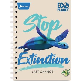 Cuaderno profesional cuadro chico Norma Ecoplanet doble arillo 100 hojas