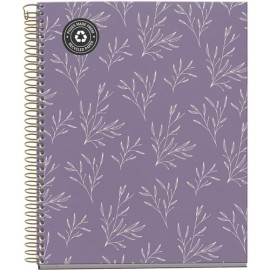 CUADERNO FORMA FRANCESA PASTA DURA MIQUELRIUS GARDEN PÚRPURA RAYA 120 HOJAS