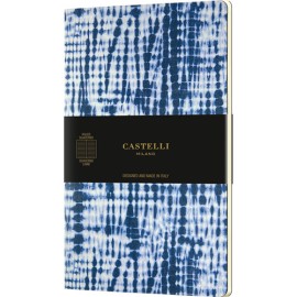 Libreta Castelli 13x21cm Shibori Jute raya 64 hojas