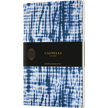 Libreta Castelli 13x21cm Shibori Jute raya 64 hojas