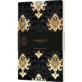 Libreta Castelli 13x21cm Barroque Gold raya 64 hojas