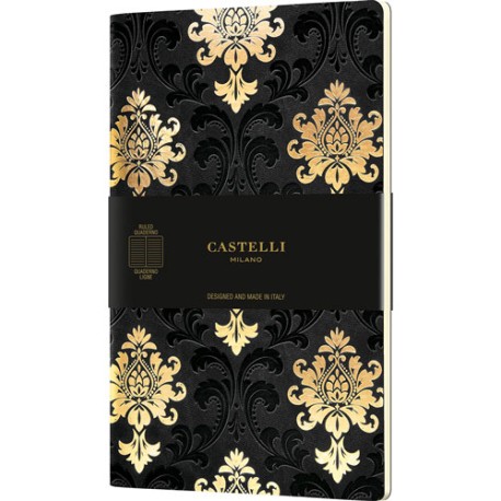 Libreta Castelli 13x21cm Barroque Gold raya 64 hojas