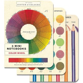 Mini libreta Cavallini Color Wheel paquete con 3 piezas