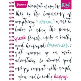 Cuaderno forma francesa Norma Kiut Rig A5 doble arillo cuadro grande 160 hojas