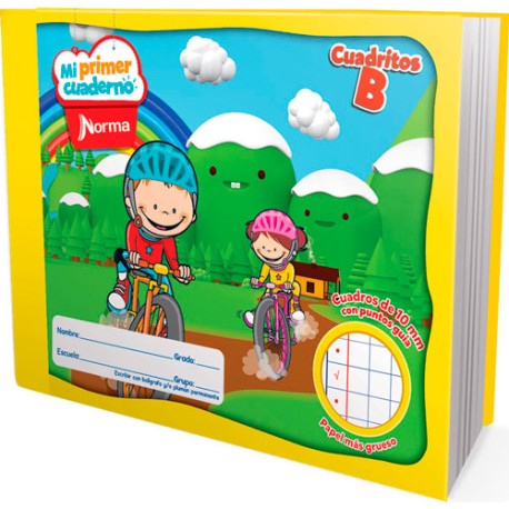 CUADERNO PREESCOLAR COSIDO NORMA CUADRITOS B 72 HOJAS