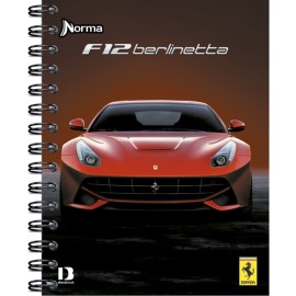 Cuaderno Profesional Norma Ferrari Pasta Gruesa Doble Anillo Cuadro Grande 5 Materias 160 Hojas