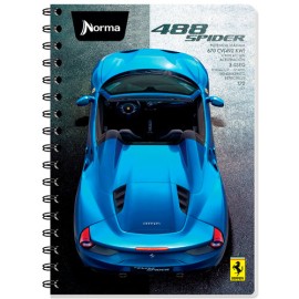 CUADERNO FORMA FRANCESA NORMA FERRARI CUADRO CHICO 100 HOJAS