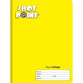 CUADERNO COSIDO COLLEGE SHOT POINT RAYA 100 HOJAS