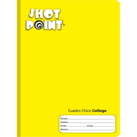 CUADERNO COSIDO COLLEGE SHOT POINT CUADRO CHICO 100 HOJAS