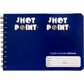 CUADERNO FORMA ITALIANA SHOT POINT CUADRO GRANDE 100 HOJAS