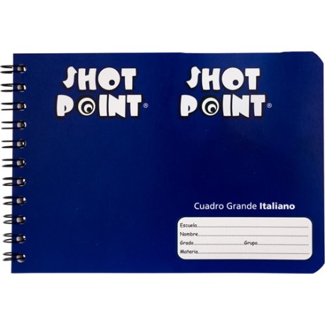 CUADERNO FORMA ITALIANA SHOT POINT CUADRO GRANDE 100 HOJAS