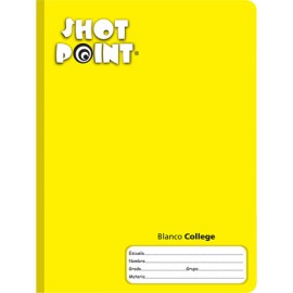 CUADERNO COSIDO COLLEGE SHOT POINT BLANCO 100 HOJAS