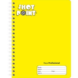 CUADERNO PROFESIONAL SHOT POINT DOBLE ARILLO RAYA 100 HOJAS