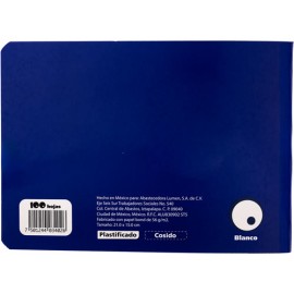 CUADERNO COSIDO FORMA ITALIANA SHOT POINT BLANCO 100 HOJAS