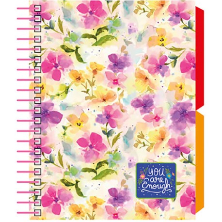 Libreta Senfort Flower Book Mix 120 Hojas 2 Separadores Amarillo