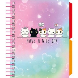 Libreta Senfort Cats Family Book Mix 120 Hojas 2 Separadores