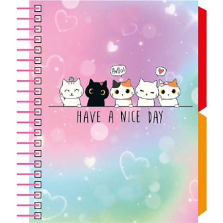 Libreta Senfort Cats Family Book Mix 120 Hojas 2 Separadores