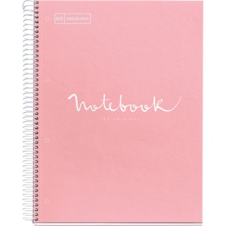 Cuaderno Profesional Cuadro Chico Miquelrius Emotions 80 Hojas Rosa