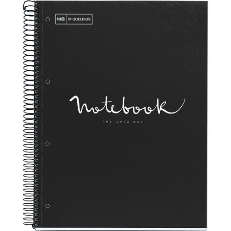 Cuaderno Profesional Cuadro Chico Miquelrius Emotions 80 Hojas Negro
