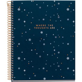 Cuaderno forma francesa MQR Thoughts pasta dura raya 120 hojas