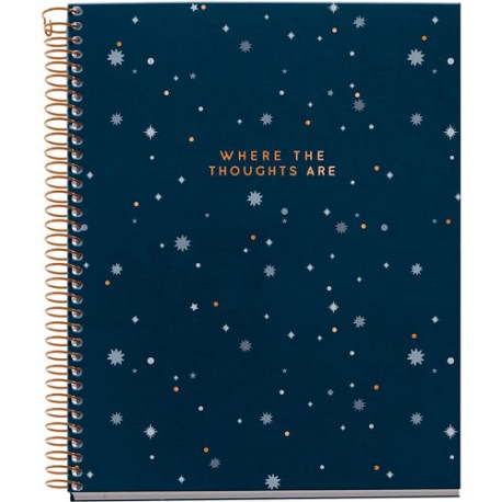 Cuaderno forma francesa MQR Thoughts pasta dura raya 120 hojas
