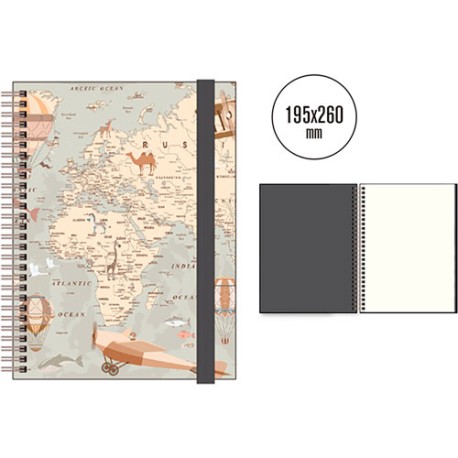 Libreta Senfort 2003434 Mapa Retro 120 hojas