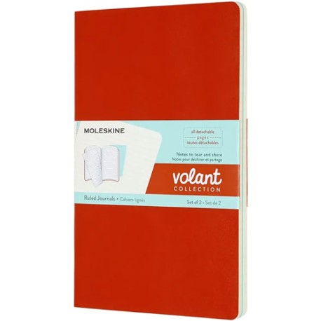 Libreta Moleskine 13x21 Raya Naranja azul Aqua