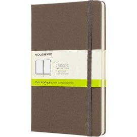 Libreta Moleskine 13x21 Blanca Classic Marrón