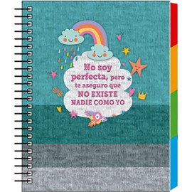Cuaderno forma francesa Senfort Be Posit espiral cuadro chico 120 hojas