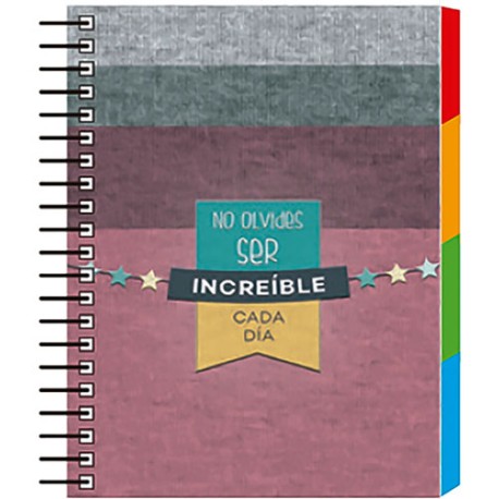 Cuaderno forma francesa Senfort Be Posit Inc espiral cuadro chico 120 hojas