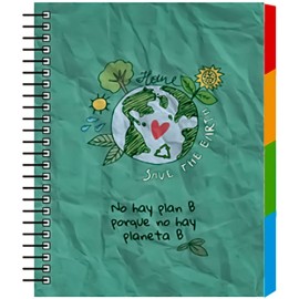 Cuaderno forma francesa Senfort Ecology Save espiral cuadro chico 120 hojas