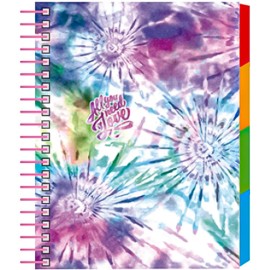 Cuaderno forma francesa Senfort Tie Dye All espiral cuadro chico 120hojas