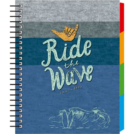 Cuaderno forma francesa Senfort Riders Wave espiral cuadro chico 120 hojas
