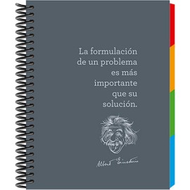 Cuaderno forma francesa Senfort einstein 4° Sep mix 120 hojas gris
