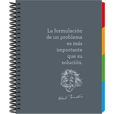 Cuaderno forma francesa Senfort einstein 4° Sep mix 120 hojas gris