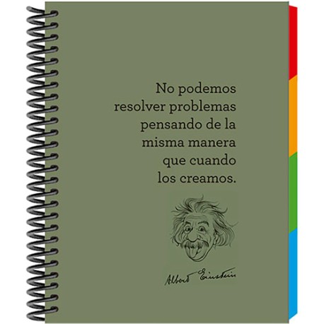 Cuaderno forma francesa Senfort einstein 4° Sep mix 120 hojas kaki
