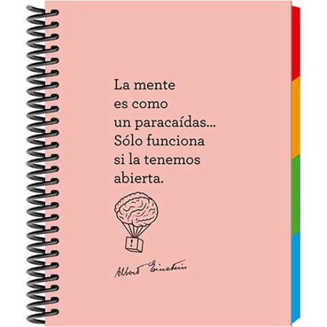 Cuaderno forma francesa Senfort einstein 4° Sep mix 120 hojas rosa