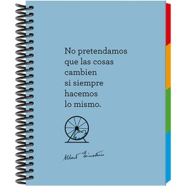 Cuaderno forma francesa Senfort einstein 4° Sep mix 120 hojas azul