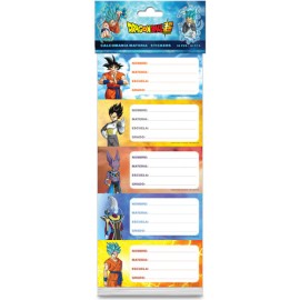 Etiqueta Escolar Granmark Dragon Ball Super con 10 piezas