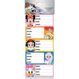 Etiqueta Escolar Gmark Disney con 10 piezas