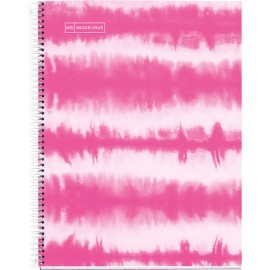 CUADERNO PROFESIONAL MIQUELRIUS TIE DYE DB RAYA 120 HOJAS ROSA