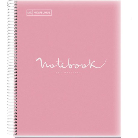 CUADERNO PROFESIONAL MIQUELRIUS EMOTIONS PP 5MM 160H ROSA