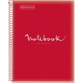 CUADERNO PROFESIONAL MIQUELRIUS EMOTIONS PP RAYA 120H ROJO